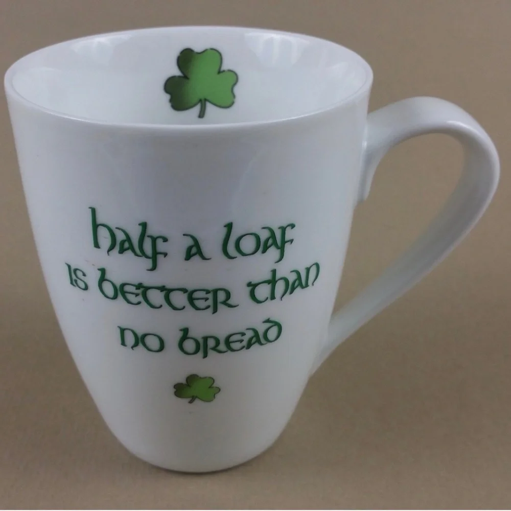 blarney irish coffee mug cup leprechaun shamrock porcelain (set of 4) - Picture 9 of 10
